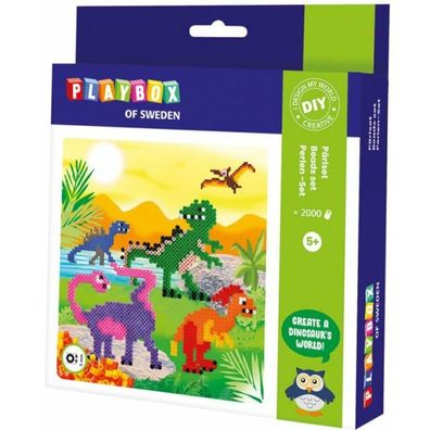 Playbox Bügelperlen Set Dinosaurier 2000Stück