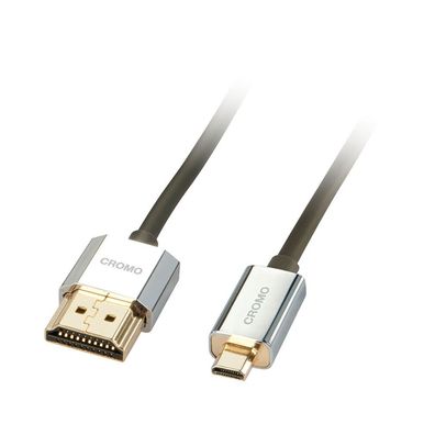 LINDY HDMI High Speed Kabel an Micro HDMI CROMO Slim 0.5m