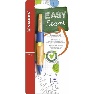 Druckbleistift EasyErgo 1,4mm L ultramarinblau- neonorange Linkshänder Stabilo
