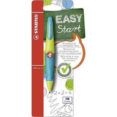 Druckbleistift EasyErgo 1,4mm R neonlimonegrün- aquamarin Rechtshänder Stabilo