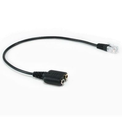 Equip Telefonkabel RJ9 auf 2x 3.5mm Klinke für Headset 25cm