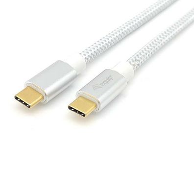 Equip Kabel USB-C 3.2 -> C, St/St, 2.00m 5A 4K/60Hz, ws