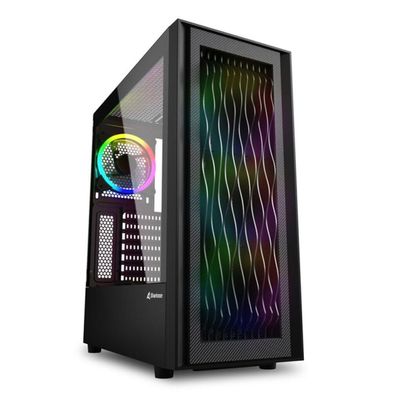 Sharkoon Gehäuse RGB, Wave, ATX, 1xGlas schwarz