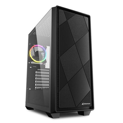 Sharkoon Gehäuse VS8, RGB, ATX, 1xGlas schwarz