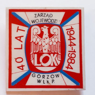 Anstecker Polen 40 Jahre Landesverteidigung 1944-1984