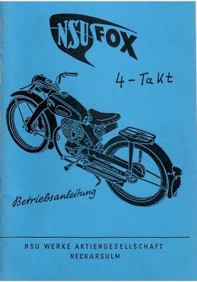 Betriebsanleitung NSU Fox 4-Takt 98 ccm