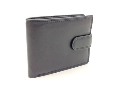 Scheintasche CM, mit Lasche schwarz 12x10x2cm, echt LEder