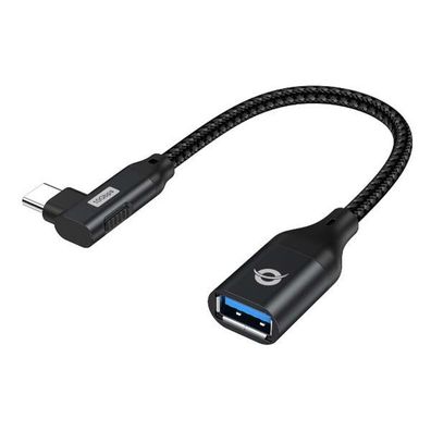 Conceptronic Adapter USB-C -> USB-A 3.0, OTG 90°gew. schwarz