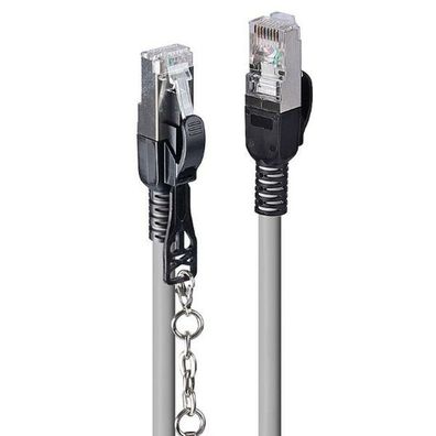 LINDY Patchkabel Cat.6A S/FTP grau 1,5m verriegelbar