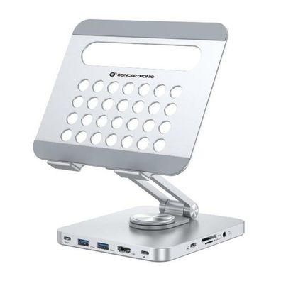 Conceptronic Tablet Halterung inkl 8-in-1 Docking Station si