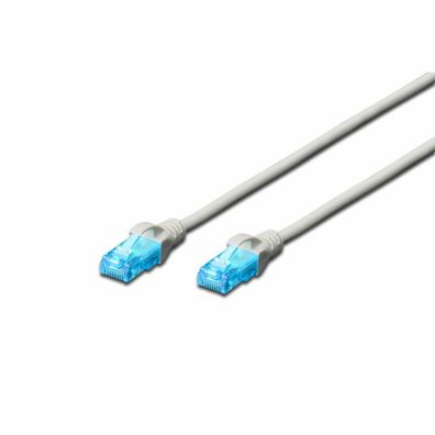 Digitus Patchkabel RJ45 U/UTP Cat5e, 5.00m, grau Polybeutel