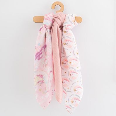 Baumwollwindeln mit Druck New Baby 70x80 cm 3 Stück HOLKA