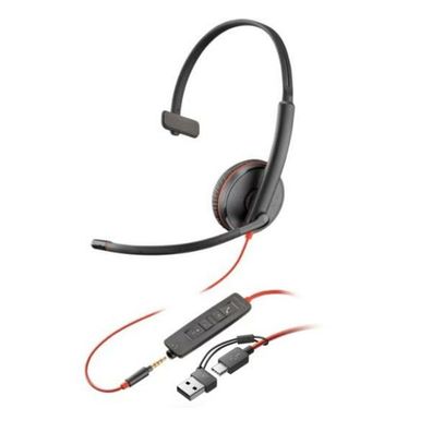 Poly Blackwire 3215 Monaural UC USB-C/A/3,5mm
