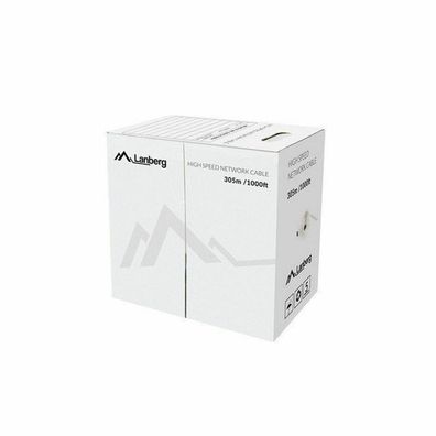 Lanberg Verlegekabel Cat. 5E UTP 305m schwarz, Kupfer, Fluke