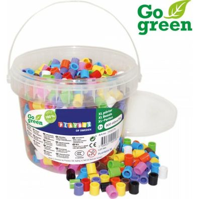 Playbox Bügelperlen Go Green im Eimer XL 900 Stück