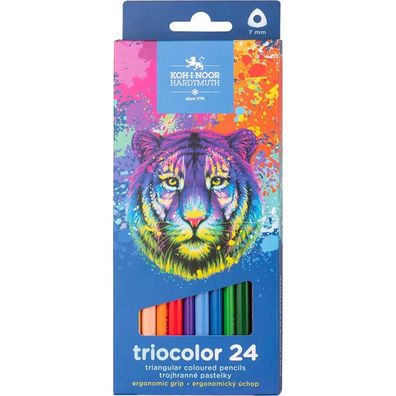 KOH-I-NOOR Triocolor Dreieckige Buntstifte 12 St. Tiger