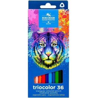 KOH-I-NOOR Triocolor Dreieckige Buntstifte 36 St. Tiger