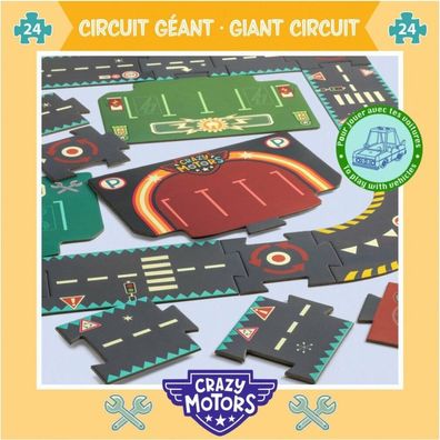 DJECO Bodenkontur-Puzzle Stra&#223; 24 Teile