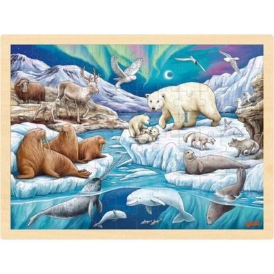 GOKI Holzpuzzle Polarnacht 96 Teile