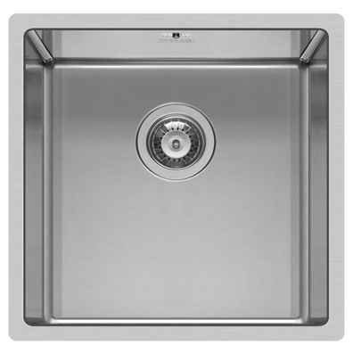 Pyramis Edelstahlspüle 40x40 cm Küchenspüle 1 Becken für Einbau & flächenbündige Mont