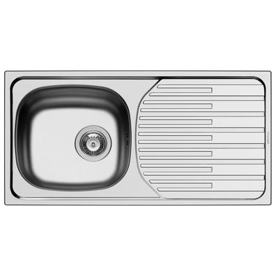 Pyramis Edelstahl Küchenspüle 86x43.5 cm - Einbauspüle 1 Becken und Abtropffläche