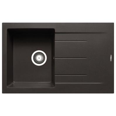 Pyramis Granit-Einbauspüle 79x50 cm anthrazit - Küchenspüle 1 Becken & Abtropffläche