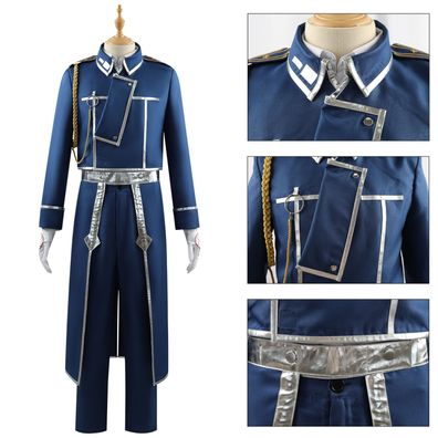 Fullmetal Alchemist Roy Mustang Cosplay Kostum Halloween Karneval Anzuge Outfits