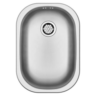 Pyramis Edelstahl Einbauspüle 30x40 cm - Spüle 1 Becken ohne Hahnloch für kleine Küch