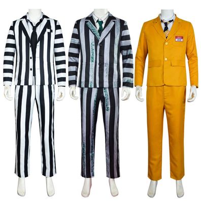 Cosplay BeetleJuice 2 Bob Shrinker Skull Kostume Halloween Fancy Kleid Anzuge