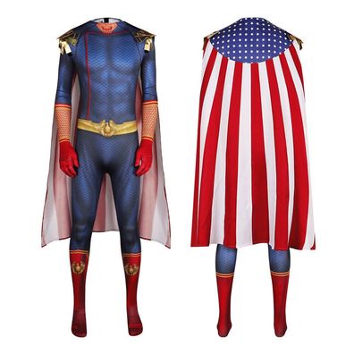 Cosplay The Boys Homelander Jumpsuit Cloak Adult Unisex Bodysuit Hallowen Suits