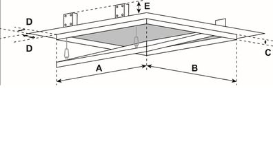 Revisionsklappe 60 x 60 x 1,25 cm mit 6/18 Rundlochung mit schwarzem Vlies