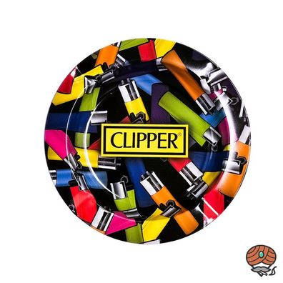 FIRE-FLOW Aschenbecher / Ashtray Small - CLIPPER® Chaos Line, Metall, Ø 14 cm