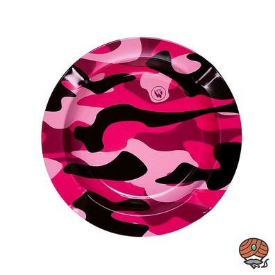 FIRE-FLOW Aschenbecher / Ashtray Small - Camouflage Pink, Metall, Ø 14 cm