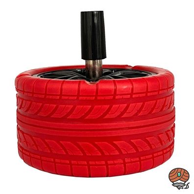 Angelo Schleuderaschenbecher / Drehascher Autoreifen-Design rot, Ø 9 cm