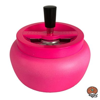Hauser Schleuderaschenbecher / Drehascher Metall NEON PINK matt, Ø 13cm