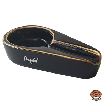 Angelo Keramik Zigarrenaschenbecher schwarz für 1 Zigarre