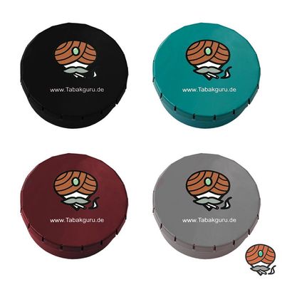 4er SET Taschenaschenbecher aus Metall to go: schwarz, türkis, bordeaux, grau