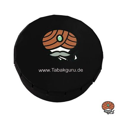 Taschenaschenbecher aus Metall in Schwarz für unterwegs, Reise-Aschenbecher, 5cm