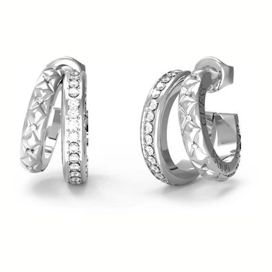 Modische Stahlringe mit Zirkonen Stilvoll Guess JUBE04587JWRHT/U