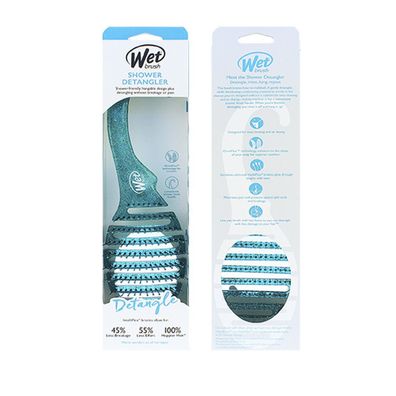 Wet Brush Shower Detangler Haarbürste Teal Glitter
