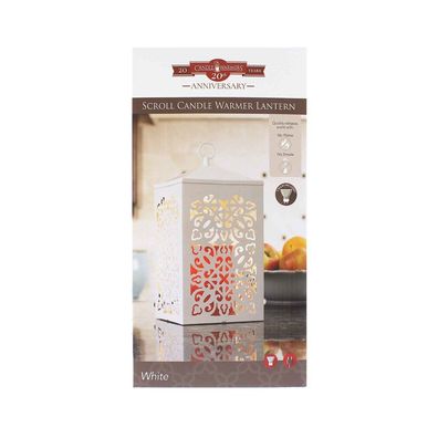 Kerzenwärmer Scroll Kerzenlaterne weiß