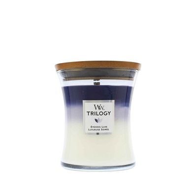 WoodWick Trilogy Evening Luxe Duftkerze mit Docht 275 g