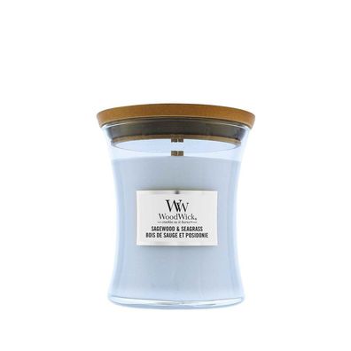 WoodWick Sagewood & Seagrass Duftkerze mit Docht 275 g