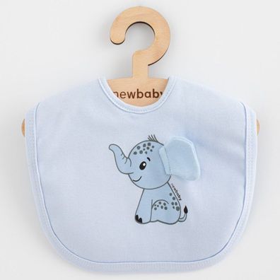 Baby Baumwolllätzchen New Baby Happy Elephant blau