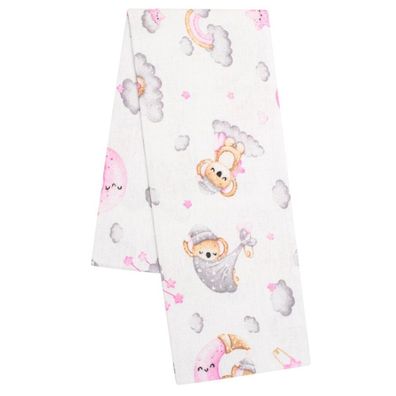 Flanellwindel mit New Baby Koaladruck rosa