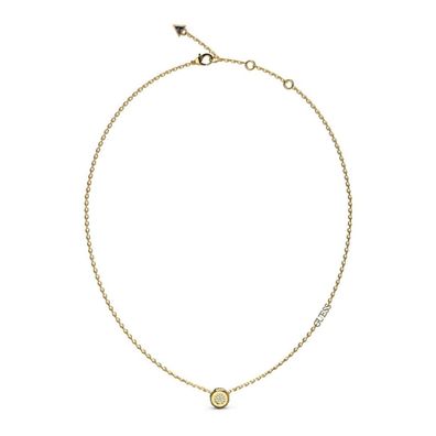 Modische vergoldete Halskette mit Zirkonen Stilvoll Guess JUBN04593JWYGT/U