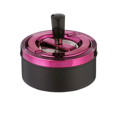 Angelo Schleuderaschenbecher / Drehascher schwarz/ brombeere-metallic, 11 cm
