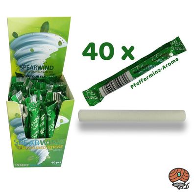 40 x Spearwind MINT Pfefferminz-Aroma für Zigaretten & Tabak - Aroma-Sticks