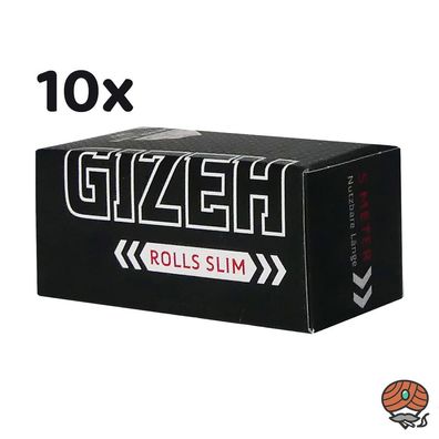 Gizeh Rolls Slim - Extra Fine - 10 Rolls à 5 m
