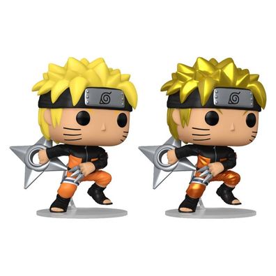 Naruto POP! Animation Vinyl Figur Naruto(Shrkn) w/CH 9 cm Sortiment (6)